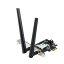ASUS PCE-BE6500 WiFi 7 PCI-E Adapter with 2 External Antennas, 6GHz Band, 4096-QAM, Bluetooth 5.4, WPA3 Security, Model 90IG09G0-MO0B00