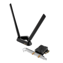 ASUS PCE-BE92BT WiFi 7 PCI-E Adapter with 2 External Antennas and Magnetized Base, 6GHz Band, Bluetooth 5.4, Compatible Only with Intel Motherboards, Model 90IG08U0-MO0B00