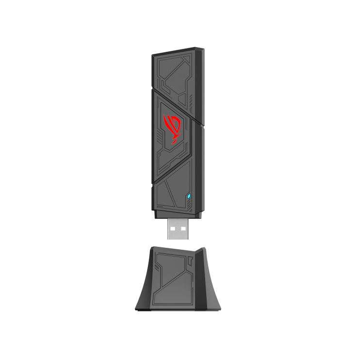 ASUS ROG USB-BE92 BE6500 Tri-Band WiFi 7 USB Adapter, High-Speed Wireless Connectivity, Compact Design, Model 90IG09I0-MO0B00
