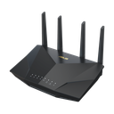 ASUS RT-AX5400 Dual-Band WiFi 6 Extendable Router, up to 5400 Mbps, Built-in VPN, AiProtection Pro, Parental Controls, Instant Guard, AiMesh Compatible, Black, Model 90IG0860-MO9B00