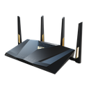 ASUS RT-BE88U Dual-Band WiFi 7 AiMesh Extendable Router, 4K-QAM, MLO, Dual 10G Ports, SFP+, 4× 2.5G Ports, 4× 1G Ports, 34G WAN/LAN Capacity, Model 90IG08V0-MO3N0V