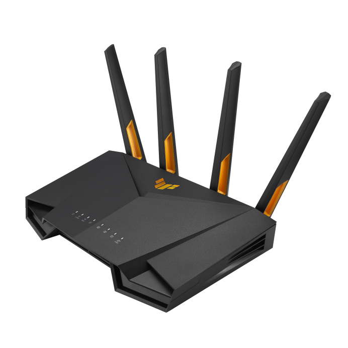 ASUS TUF Gaming AX4200 Dual-Band WiFi 6 Gaming Router with Mobile Game Mode, 2.5Gbps Port, 2.4GHz Frequency, 3-Step Port Forwarding, AiMesh, AiProtection Pro, Black, Model 90IG07Q0-MU9100