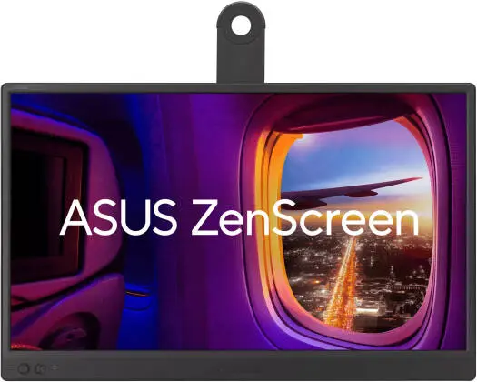ASUS ZenScreen MB169CK 15.6" Portable Monitor, Full HD 1080p IPS Display, 60Hz Refresh, 5ms Response, 262K Colors, Trace Free & Splendid Tech, Slim Lightweight Design, Black 90LM0AZ3-B01171