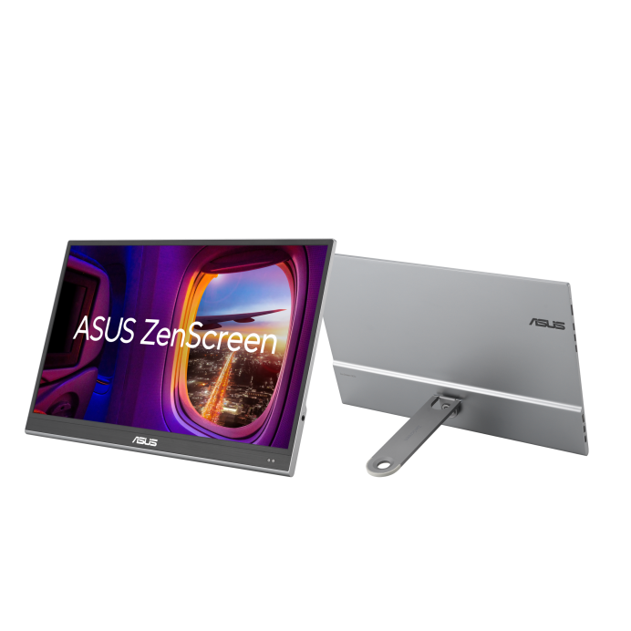 ASUS ZenScreen OLED MQ16AHE 16" Portable Monitor, FHD 1080p OLED, 100% DCI-P3, 1ms, HDR10, USB-C, Mini HDMI, Proximity Sensor, 360° Kickstand, Flicker Free, Low Blue Light 90LM07SV-B02170
