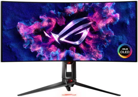 ASUS ROG Swift OLED PG34WCDM 34" QHD Gaming Monitor, OLED Display, 240Hz Refresh Rate, 0.03ms Response Time, 800R Curvature, FreeSync Premium Pro, G-SYNC Compatible 90LM09L0-B01A70