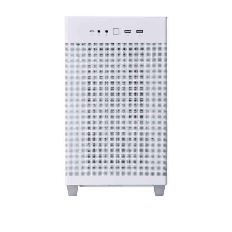 [90DC00G3-B39010] ASUS 90DC00G3-B39010 Prime AP201 Tempered Glass Micro-ATX Case (White)  33L Small Tower, Tool-Free Panels, USB-C 3.2 Gen 2, Supports 360mm Radiators