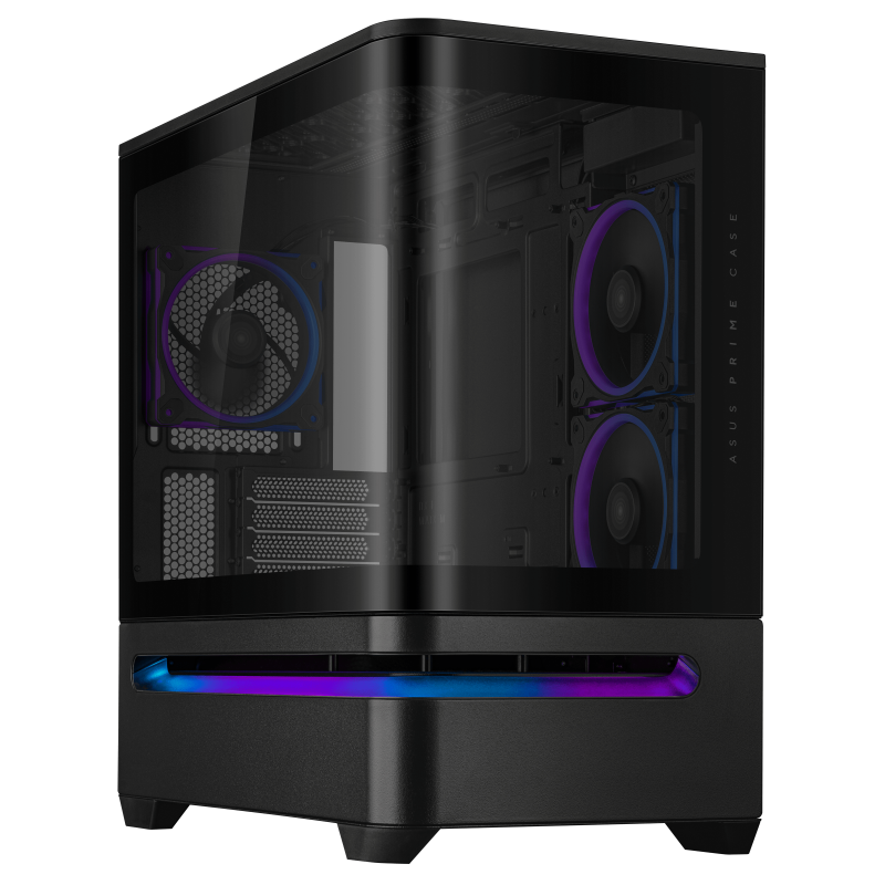 [90DC00P0-B19000] ASUS 90DC00P0-B19000 Prime AP201 Evolution: AP202 Micro-ATX Case Seamless Curved Tempered Glass, Supports 420mm GPUs, Patented Slot Vent