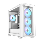 ASUS A23 Plus mATX PC Case, Tempered Glass Side Panel, Supports 380mm GPU, 4x 120mm ARGB Fans, USB 3.2 Gen2, Efficient Cable Management, White Edition, 1 Year Warranty 90DC00K3-B19010