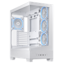 ASUS 90DC00R3-B19000 A31 PLUS ATX Case  BTF Hidden-Connector Compatible, 8° Angled Base, Panoramic Tempered Glass, 360mm Radiator Support, white