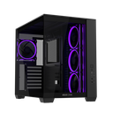 ASUS 90DC00S0-B19000 A32 PLUS ATX Case Dual-Chamber Design, Panoramic Tempered Glass, Supports 420mm GPUs, 4x ARGB Fans