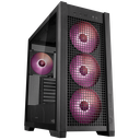 ASUS TUF Gaming GT302 ARGB Black ATX Mid-Tower Case, Tempered Glass Side Panel, 4x 140mm ARGB Fans Pre-Installed, Mesh Front Design, Supports 360mm Radiator & Multiple Cooling Options 90DC00I0-B19000