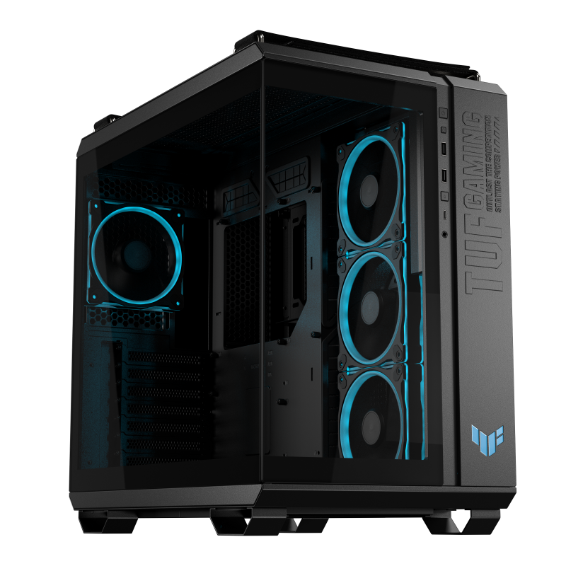 [90DC0090-B19020] ASUS 90DC0090-B19020 TUF Gaming GT502 Horizon ARGB Mid-Tower Case Seamless Panoramic View, Dual-Chamber Design, 4x Pre-installed ARGB Fans