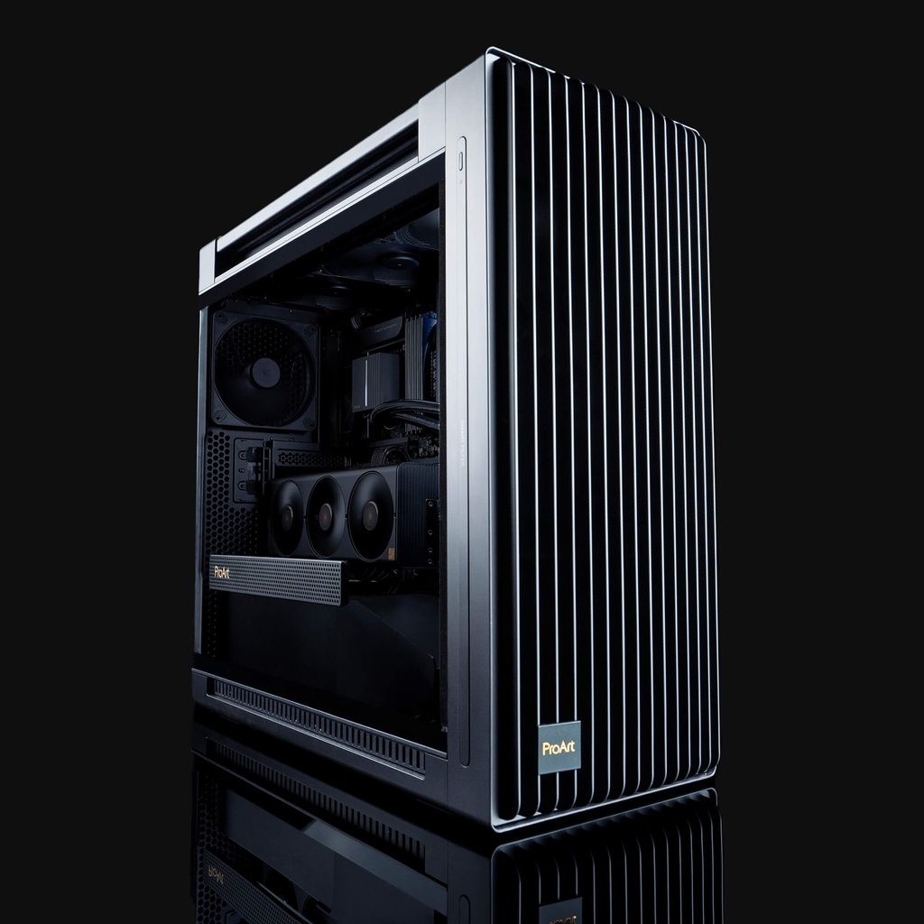 [90DC00J0-B09000] ASUS 90DC00J0-B09000 ProArt PA602 Mid-Tower Case 420mm Radiator Support, Dual 200mm Front Fans, USB 20Gbps, Tool-less Design