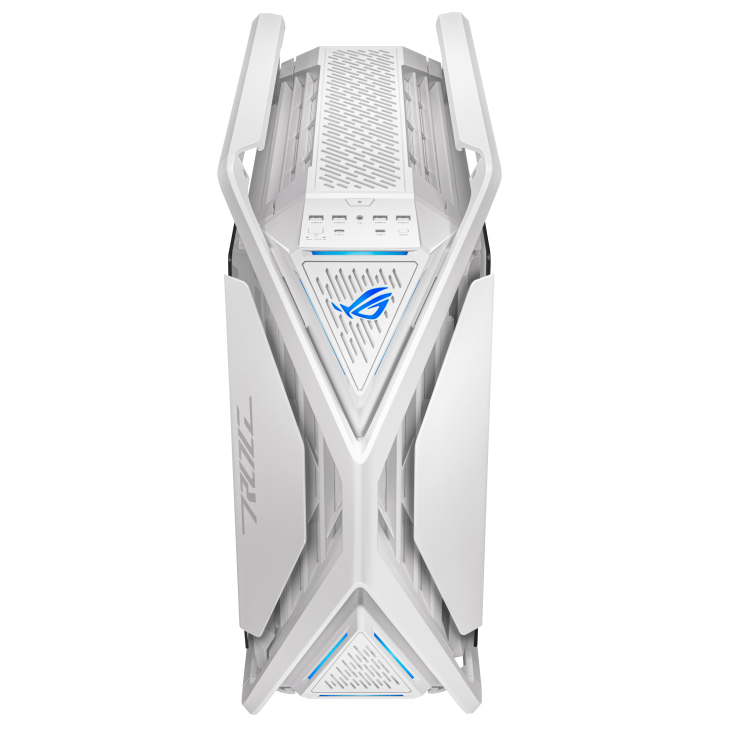 [90DC00F3-B39000] ASUS 90DC00F3-B39000 ROG Hyperion GR701 BTF Edition E-ATX Full-Tower Case Hidden-Connector Support, Dual 420mm Radiator Capacity, 60W USB-C Charging, White
