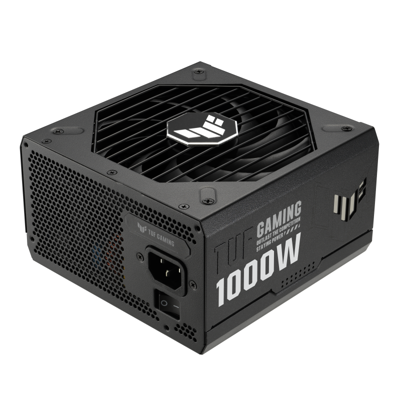 ASUS TUF Gaming 1000W ATX Power Supply Unit, 80 Plus Gold Certified, Fully Modular, 135mm Axial-Tech Fan, Dual-Ball Fan Bearings, Military-Grade Components, High Durability, Black 90YE00S1-B0NA00