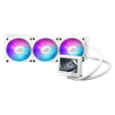 ASUS ROG Ryujin III 360 ARGB Extreme Liquid CPU Cooler, 360mm Radiator, 120mm ROG Magnetic Daisy-Chain Fan, 89.73 CFM Airflow, 2800 RPM Speed, 3.5" LCD Display, High Performance, White 90RC0132-M0EAY0