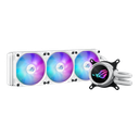 ASUS ROG Strix LC III 360 ARGB CPU Liquid Cooler, 360mm Radiator, 3x AF-12S 120mm ARGB Fans 2200 RPM, 70.38 CFM Airflow, 360° Rotating ROG Logo, High Performance Cooling, White 90RC00T2-M0UAY0
