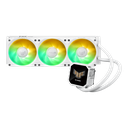 ASUS TUF Gaming LC III 360 ARGB Liquid CPU Cooler, 2.8" IPS LCD Display, 360mm Radiator, 3x MF-12 ARGB Fans at 2600 RPM, 90.78 CFM Airflow, High Performance Cooling Solution, White 90RC01A2-B0EAY0