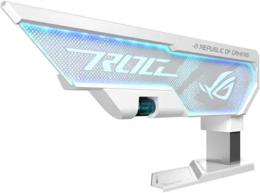 [90DA0023-B09000] ASUS ROG 90DA0023-B09000 Herculx Graphics Card Holder - White Edition  Toolless, 72-128mm, ARGB Aura Sync