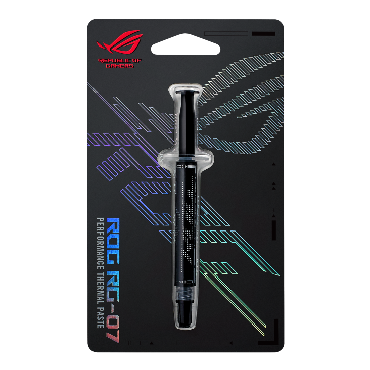 ASUS ROG RG-07 Performance Thermal Paste, 2.5 W/m.k Thermal Conductivity, 400 Pa-S Viscosity, Easy Application for CPU & GPU, 3g Syringe, High Efficiency Cooling Solution, Grey 90RC00R1-B0UAY0