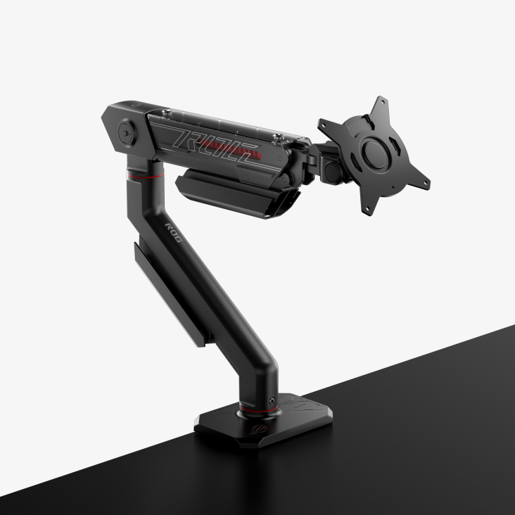 [90LA00Q0-B01170] ROG 90LA00Q0-B01170 Ergo Monitor Arm AAS01 Premium Mechanical Spring Mount, 360° Rotation, Integrated Cable Management