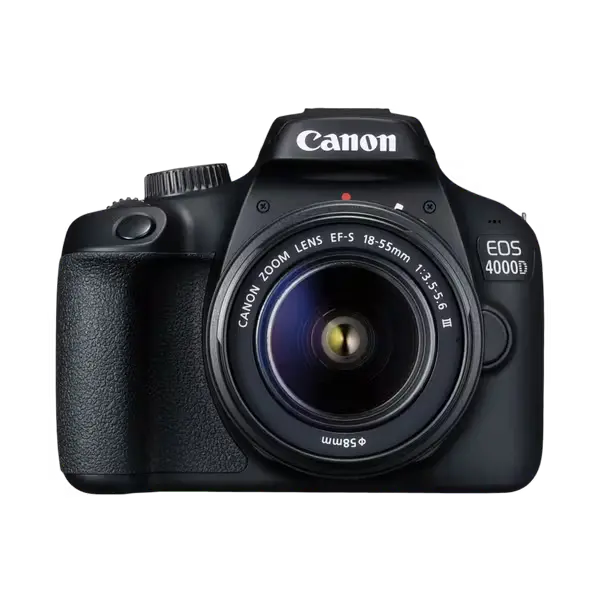 Canon EOS 4000D DSLR With EF-S 18-55mm F/3.5-5.6 III Lens 18MP Built-In Wi-Fi Black + 32 Gb Memory + Bag