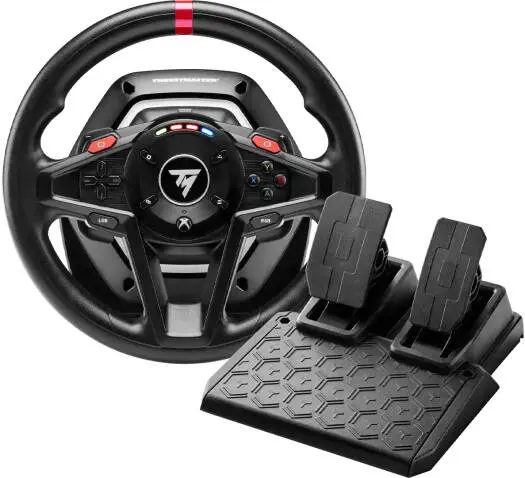 Thrustmaster T128 SimTask Pack – Farming & Trucking Simulation Set with Force Feedback, Rotary Spinner Knob, Adjustable Racing Wheel Mount, Compatible with Xbox and PC, Black TM-WHL-T128x-SIMTASK