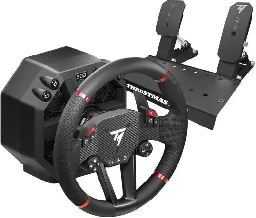 Thrustmaster T598 Racing Wheel – 5nm Overshoot Direct Axial Drive Motor, Detachable Sportcar Wheel Rim, Metal Pedal Set, HARMONY Technology, Race Dash Screen, For PC, PS5 and PS4, Black TM-WHL-T598