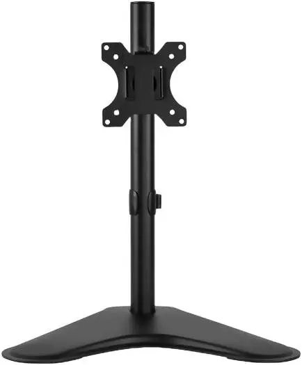 VEOTECH 91-LDT12T01 Single Monitor Stand – fits 32'' regular & 38'' ultrawide screens up to 8kg, VESA steel, adjustable height, tilt, swivel & rotation, Black. 91-LDT12T01