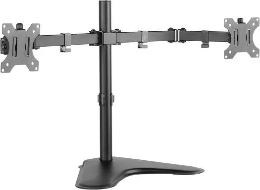 [91-LDT12T024N] VEOTECH 91-LDT12T024N Dual Monitor Mount – fits 13''-32'' screens up to 8kg, detachable VESA plate, adjustable arm with tilt, swivel & rotation, Black. 91-LDT12T024N