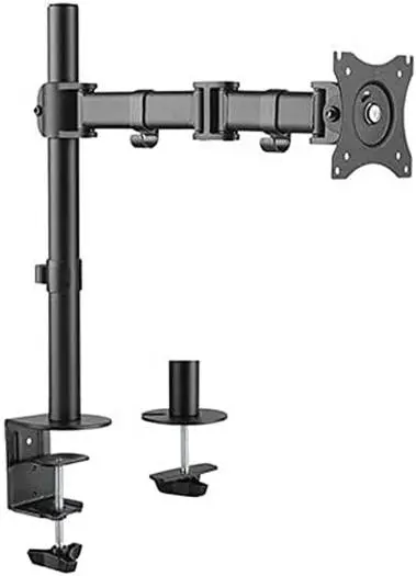 VEOTECH 91-LDT07C012 Counterbalance Monitor Arm – fits 13''-32'' flat & curved monitors, 360° rotation, height adjustment, dual mounting, cable management, Black. 91-LDT07C012