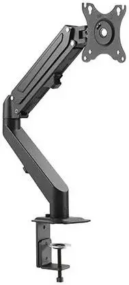VEOTECH 91-LDT25C012 Monitor Arm – fits 17''-27'' curved monitors up to 6.5kg, spring tension gauge, keyhole VESA, smooth arm insertion & cable clip, Black. 91-LDT25C012