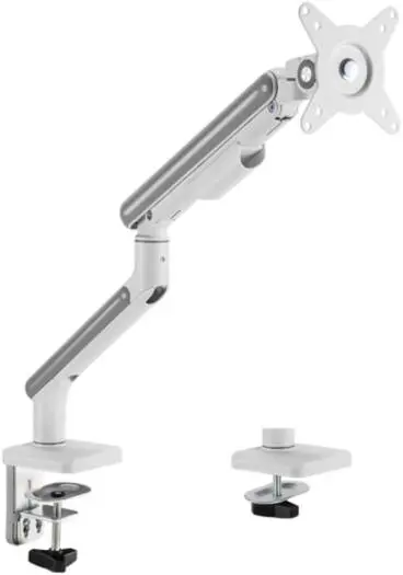 Newstar 91-LDT68C012 NEO Slim Mechanical Spring Monitor Arm – fits 17''-32'' monitors up to 9kg, 75x75 & 100x100 VESA, 180° rotation stop & cable management, White. 91-LDT68C012