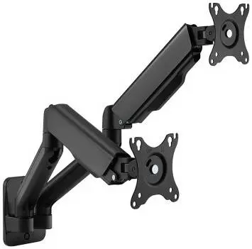 Newstar 91-LDA32114E Counterbalance Monitor Wall Mount – fits 17''-32'' screens up to 9kg, spring-assisted tension, free-tilt adjustment & cable management, Black. 91-LDA32114E