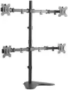 Newstar 91-LDT12T048N Quad Monitor Stand – fits 13''-32'' screens up to 8kg, 360° rotary & detachable VESA, adjustable height with cable management, Black. 91-LDT12T048N
