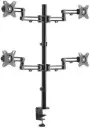 Newstar 91-LDT30C048 Quad Articulating Monitor Arm – fits 17''-32'' screens up to 8kg, free-tilt, 360° rotary VESA, swiveling arms, keyhole pattern & cable management, Black. 91-LDT30C048