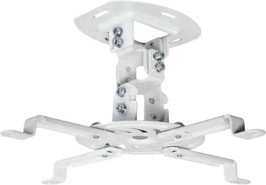 Newstar 91-PRB18F Projector Mount – detachable & adjustable arms, fits up to 13 kg, full 360° rotation, ±15° tilt & swivel, sleek White finish. 91-PRB18F