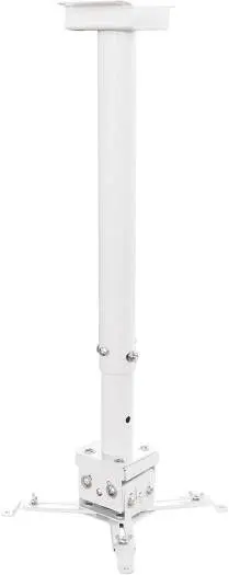 Newstar 91-NS10 Projector Mount – universal design up to 20 kg, ±15° left-right angle, 1-meter length, durable and sleek in White. 91-NS10
