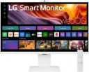 LG 32U850SA-W Smart Monitor – 32'' IPS 4K UHD display, 60Hz, 5ms GtG, built-in camera, HDR10, Flicker Safe, auto brightness, webOS smart features, White. 32U850SA-W