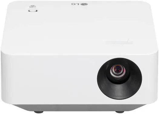 LG CineBeam PF510Q Smart Portable Projector – 1080p FHD resolution, 450 ANSI lumens, 16:9 DLP display, fixed zoom, built-in 5W speaker, compact & stylish White design. PF510Q