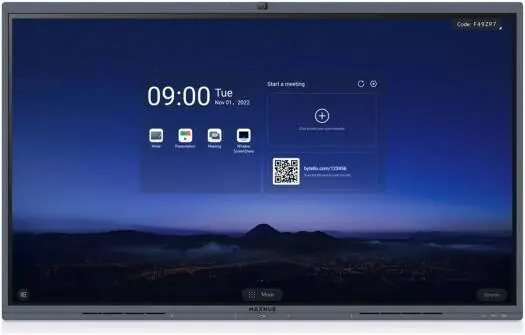 MAXHUB CG98MA V6 Classic Series Interactive Display – 98'' 4K UHD IPS screen, 60Hz refresh rate, 8ms response, IR touch with up to 20 touch points, sleek Black. CG98MA
