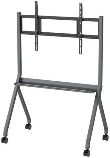 MAXHUB ST41B Mobile Stand – supports 55''–86'' displays up to 220 lb, 62.9'' height, manual height adjustment, smooth lockable wheels for mobility, sleek Black. ST41B