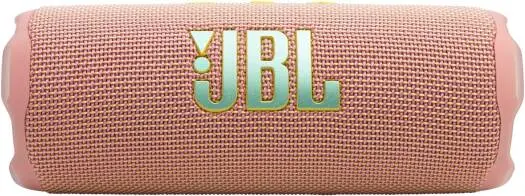 JBL Flip 7 Portable Bluetooth Speaker with 25W woofer + 10W tweeter, Bluetooth 5.4, lossless audio, and a waterproof, dustproof, drop-proof design in pink. JBLFLIP7PINK