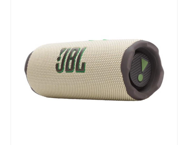 JBL Flip 7 Portable Bluetooth Speaker with 25W woofer + 10W tweeter, Bluetooth 5.4, lossless audio, waterproof design, bundled with USB-C braided cable, sand color. FLIP7-SND