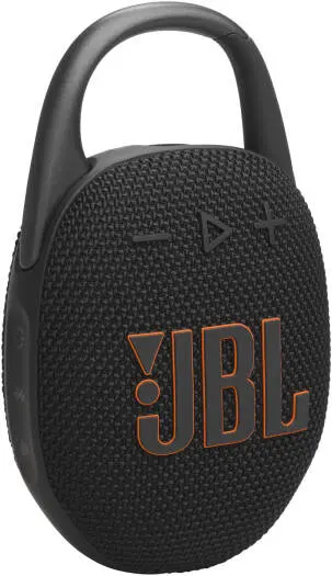 JBL Clip 5 Portable Speaker – JBL Pro Sound with 1.75'' driver & passive radiator, 12H playtime, IP67 waterproof, Auracast, wide carabiner clip for easy carry, Black. JBLCLIP5BLK