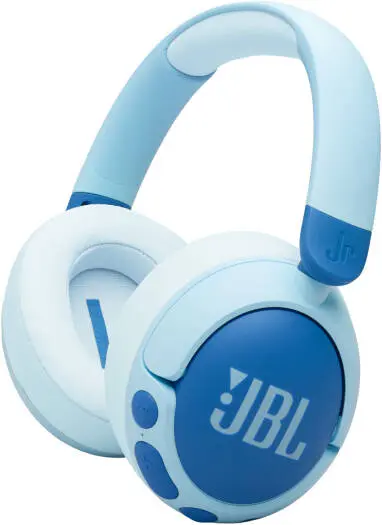 JBL Junior 470NC Headphones – 32mm drivers with safe sound, parental controls for volume & playtime, 500mAh battery, Bluetooth 5.3 connectivity, kid-friendly Blue. JBLJR470NCBLU