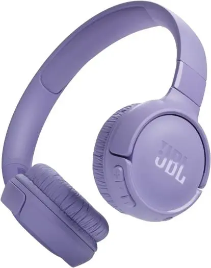 JBL Tune 520BT Wireless Headphones – Pure Bass sound, 57H battery life with speed charge, multi-point connection, voice aware mic, lightweight & foldable, Purple. T520BTPUR