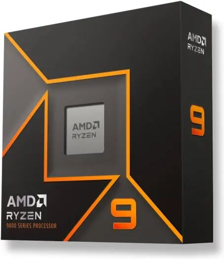AMD Ryzen 9 9950X AM5 Processor with 16 cores, 32 threads, up to 5.7GHz boost clock, 64MB L3 cache, DDR5 memory support, Radeon graphics, Zen 5 architecture. 100001277WOF