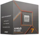 AMD Ryzen 7 8700F AM5 Processor, 8 cores & 16 threads, up to 5.0GHz boost, 24MB total cache, DDR5-5200 support, Zen 4 architecture, Wraith Stealth Cooler. 100-100001590BOX