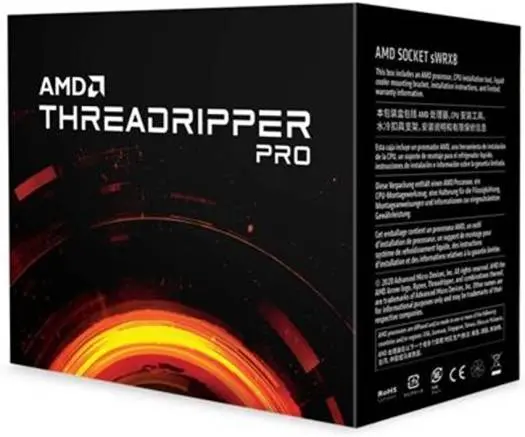 AMD Ryzen Threadripper PRO 5955WX sWRX8 Processor, 16 cores & 32 threads, up to 4.5GHz boost, PCIe 4.0 support, 280W TDP, Zen 3 workstation power. 100-100000447WOF
